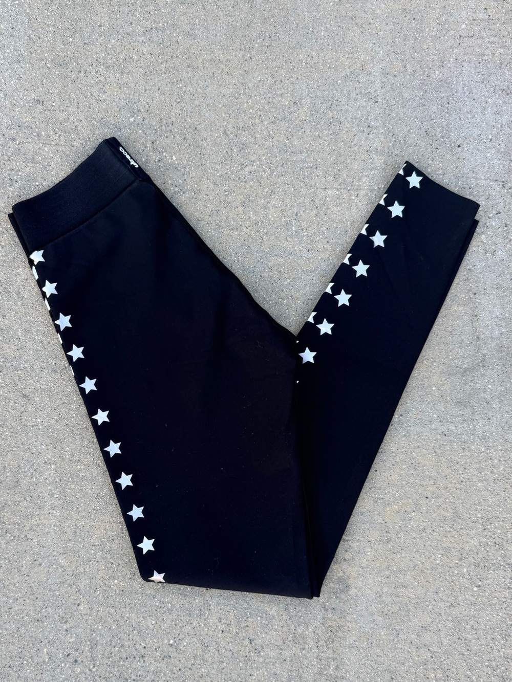 Ultracor Black Leggings with Star Graphic - XXS